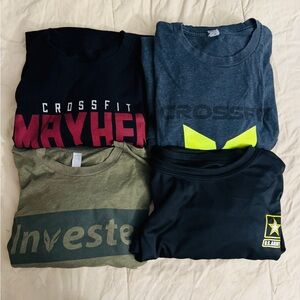 Lot of 4 CrossFit and CF adjacent T-Shirts. All 4 on $20!